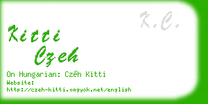 kitti czeh business card