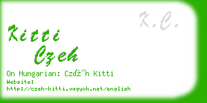 kitti czeh business card